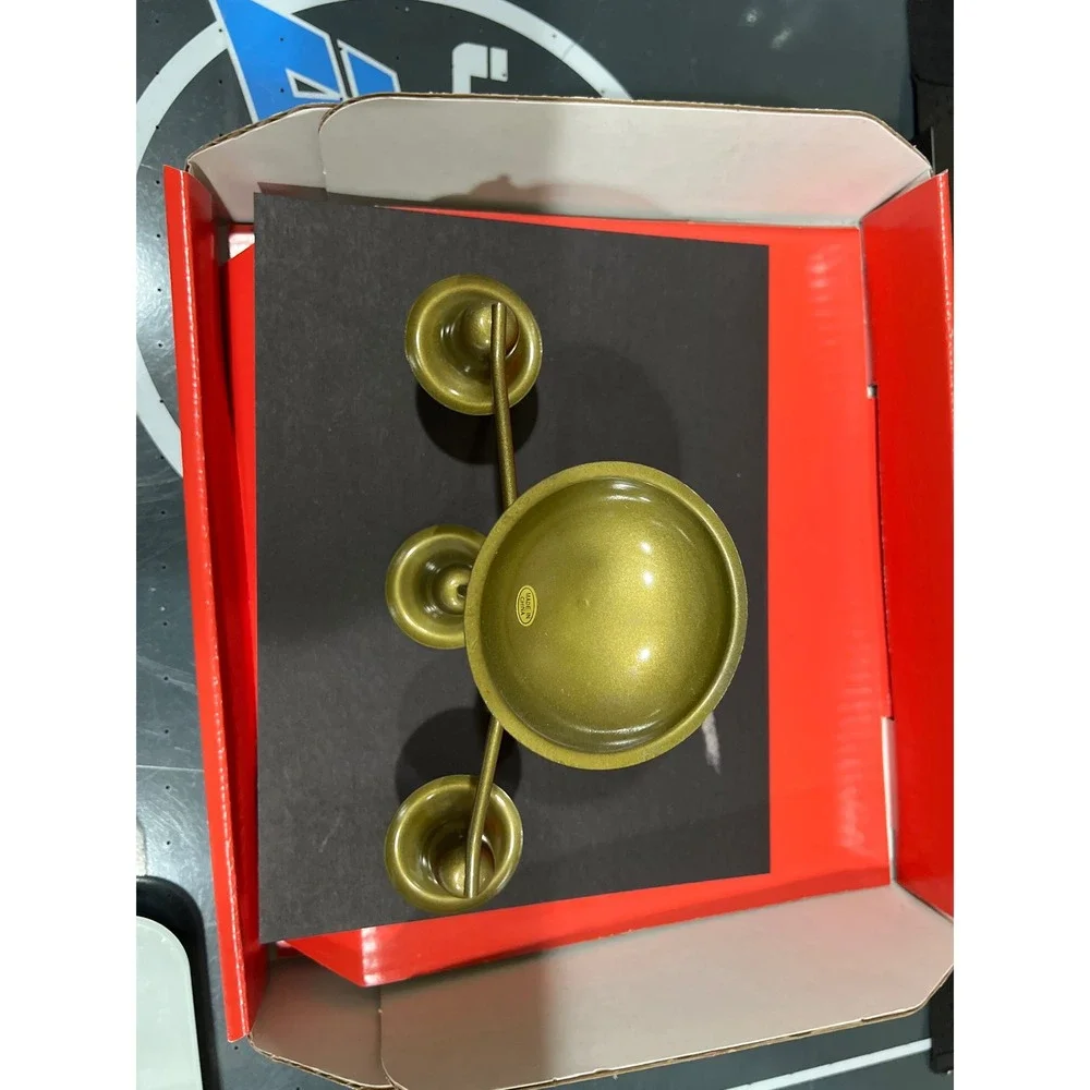 Vintage Gold Metal 3 Arm Candelabra Taper Candle Holder Decorative Centerpiece